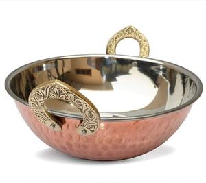 Karahi ทองแดงด้านนอกทำจากสเตนเลสสตีลให้บริการในอินเดีย - Product Image 5