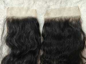 Cheveux indiens Remy de qualité incroyable fermetures et frontaux vendeurs de dentelle transparente de l'Inde naturelle ondulée bouclée droite - Product Image 3