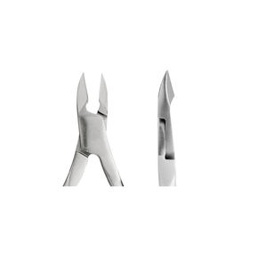 Venta al por mayor de pinzas de articulación de doble resorte con acabado de arena plateada, pinzas de mandíbula de cutícula rusas de hoja súper afiladas de 7mm para dedos - Product Image 6