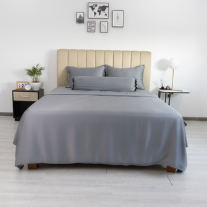 Wholesale 100% Silk Tencel 3-Piece <b>Queen</b> <b>Size</b> Bedsheet Set Cooling Breathable Quality Simple Woven Fitted Home Wedding <b>Bedding</b> - Product Image 4