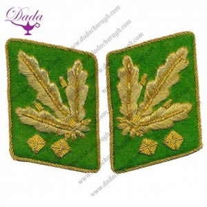 Écussons de col de haute qualité pour la Polizei allemande (Ordnungspolizei) et la SS, bleus, écusson de col GORGETS - Product Image 6