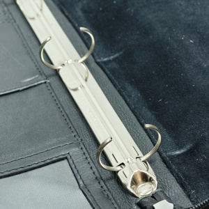 Premium Document Organizer Hot Selling <b>Tooled</b> <b>Leather</b> A4 A5 Size File Cover Floral Design Portfolio Organizer Office Binder - Product Image 2