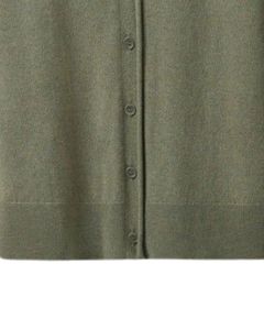 Cárdigan de Punto Minimalista Verde Oliva para Hombre, Suave y Ligero, Cuello en V, Abotonado, Informal, para Uso Diario - Product Image 5