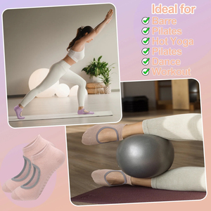 Calcetines antideslizantes bonitos de algodón para mujer con logotipo personalizado de fabricante al por mayor - Product Image 5