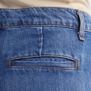 Jeans en denim délavé pour femme, déchirés, look décontracté pour le soir, coupe droite, bleu, longueur cheville, pantalon en jean de luxe - Product Image 6