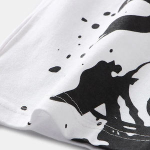 T-shirt tricoté décontracté à la mode d'été pour hommes, col rond à manches courtes, haut à motif masculin - Product Image 6