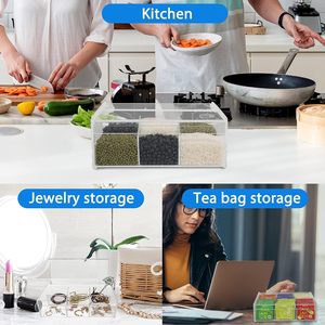 Boîte de rangement pour sachets de thé en acrylique Organisateur élégant pour sachets de thé, dosettes de café et petits essentiels-Idéal pour la maison et le bureau - Product Image 2