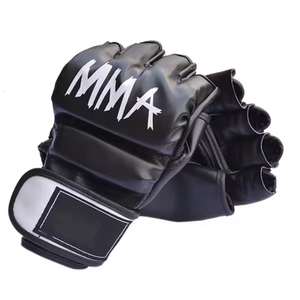 Dolanto Sports Half Figure MMA Gants de boxe pour adultes Résistance aux chocs du poignet réglable en cuir imperméable de haute qualité - Product Image 1