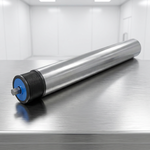 Rouleau de convoyeur silencieux à boîtier plastique résistant à l'huile, poulie à nervures en V, entraîné par roulement à billes STKM/SUS304 pour l'industrie alimentaire et électronique - Product Image 1