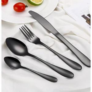 Ensemble de couverts en métal inoxydable épais et solide de premier choix avec ustensiles antirouille pour les repas quotidiens, les événements, la restauration et le service de buffet - Product Image 1