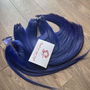 El mejor proveedor de cabello azul de Color recto de hueso, 3 paquetes con cierre de encaje 5X5, pelucas de cabello humano virgen vietnamita para mujeres negras - Product Image 4