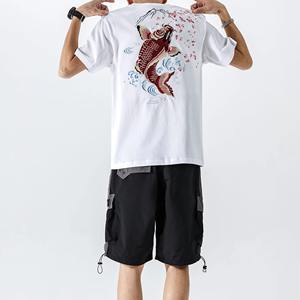 Camiseta Deportiva para Hombre, 100% Algodón, Cuello Redondo, Logotipo Bordado Personalizado, Diseño de Impresión Digital, Tejido Grueso, 2025 - Product Image 3