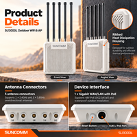 Point d'accès extérieur WiFi6 SUNCOMM SU3000L AX3000 longue portée 3000 Mbps double bande PoE Points d'accès sans fil professionnels