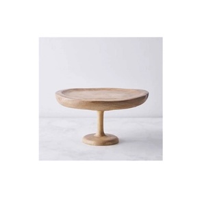 การตกแต่งและห้องครัวเป็นที่วางเค้กไม้ที่มีฐานโลหะเงินสำหรับใช้ในโต๊ะและการใช้งานอื่นๆสำหรับตกแต่งบ้าน - Product Image 6