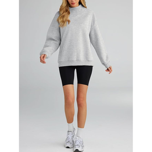 Sweatshirt for Women, Casual Turtleneck Drop-shoulder Sweatshirts Women Loose Fit <b>Long</b> <b>Sleeve</b> Pullover <b>Tops</b> Cute Soft Shirt - Product Image 3