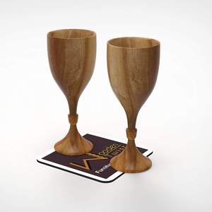 Wood <b>Wine</b> Glass Goblet Color and Party Ware for Drinking Wedding Party <b>Wine</b> Glasses for Handmade Use - Product Image 5