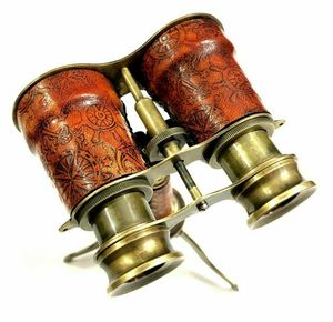 6 "Brass hải lý cướp biển của đốm phạm vi Brass Ống nhòm với chính hãng handmade da trường hợp Hàng Hải chức năng khảo sát instru - Product Image 4