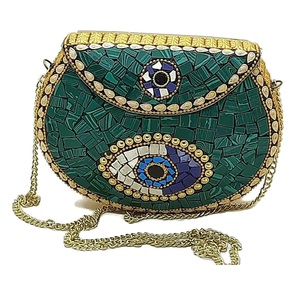 Bolso de hombro de embrague de estilo mudo de piedra de metal hecho a mano de calidad caliente para niñas y mujeres en Venta caliente. - Product Image 6