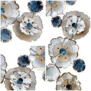 Art mural en métal de grande taille, décoratif, avec un design floral détaillé fait à la main, cadre personnalisé, paysage monté, pour le salon, la maison - Product Image 2