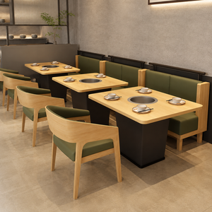 Juego de Mesa y Sillas de Lujo para Comedor Comercial de Comida Rápida, Mesas y Sillas para Restaurante, Cafetería, Sofás y Asientos para Cafetería - Product Image 1