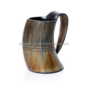 Authentique 100% Naturel Fait Main Viking Corne À Boire Tasse 100% Bureau Tasse Bière Hydromel Vin Tankard avec Gravure - Product Image 5