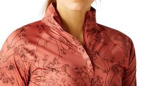 Nouveau design, matière respirante, jersey d'équitation pour femmes, polos à manches longues, extensible dans quatre directions, fermeture éclair - Product Image 3