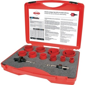 Juego de 12 Brocas de Sierra Perforadora Bimetálicas HSS de RUKO, Profundidad de Corte de 22-68 mm, 38 mm - Product Image 1
