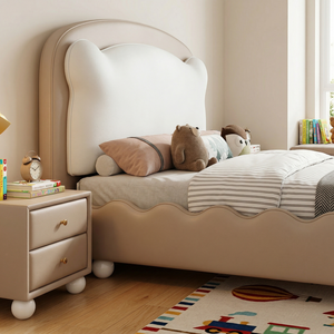 เฟอร์นิเจอร์ห้องเด็กสไตล์ครีม เตีย<span class=keywords><strong>ง</strong></span>คู่หุ้มเบาะไร้เสีย<span class=keywords><strong>ง</strong></span>รบกวน รูปทรงสัตว์น่ารัก สำหรับพื้นที่ขนาดเล็ก เตีย<span class=keywords><strong>ง</strong></span>เด็ก - Product Image 5