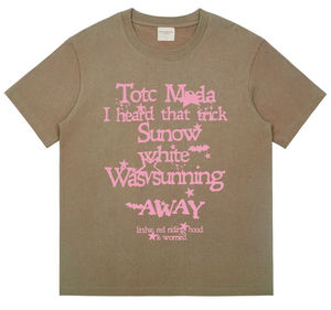 Camiseta de algodón en relieve de alta calidad, camiseta de gran tamaño con cuello redondo liso para hombre, camiseta personalizada con logotipo estampado en relieve bordado para hombre - Product Image 6