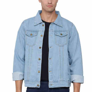 Latest Design Stylish Fashionable Men <b>Denim</b> <b>Jacket</b> 100% Cotton High Quality Wholesale Price <b>Denim</b> <b>Jackets</b> - Product Image 1