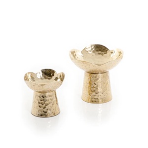 ชามเสิร์ฟทำจากโลหะเคลือบพร้อมโต๊ะในร้านอาหารสำเร็จรูปกลางโต๊ะขนมและของว่างชามเสิร์ฟจานโชว์ - Product Image 3