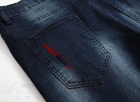 Erkek Dar Kesim Yırtık Kot Pantolon Düz Paça Denim Pantolon Sokak Modası Parti Nefes Alabilen Yüksek Kalite Özelleştirilmiş Toptan OEM Fabrika