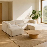 Canapé modulaire sectionnel moderne, compressé sous vide, sans cadre, rembourré, pour salon