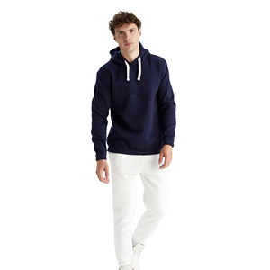 Sudadera con capucha con estampado personalizado Unisex 100% algodón invierno térmico impreso pulóveres hombres bordado en blanco Sudadera con capucha - Product Image 1