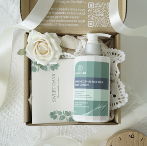 HOMKHAO Lait de Riz Enrichi de Thaïlande à l'extrait Lotion Corporelle Blanchissante 250G Ingrédients Naturels Écologique Nourrissant Sans Paraben - Product Image 3