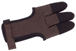 Guantes de tiro con arco de alta calidad de cuero genuino medio dedo transpirable con cierre de cordón para uso en exteriores - Product Image 2