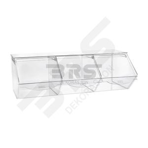 Scatola di visualizzazione scorrevole in Plexiglass trasparente 60x28 h20 cm - Product Image 1