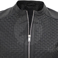 Chaqueta de Invierno para Mujer, de Cuero Genuino, Cuello Alto, Tejida y Transpirable, de Alta Calidad, al por Mayor