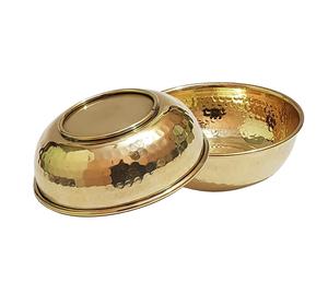 Decoración de mesa hecha a mano, cuencos de Latón chapado en oro, utensilios de cocina de diseño superior, cuencos de servicio de latón con acabado pulido. - Product Image 1