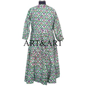Vestidos Casuales al por Mayor para Mujer, Cuello en V, Manga 3/4, Cintura Natural, 100% Algodón Lavable para Salidas Informales - Product Image 6