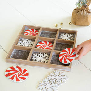 Classic Wooden Tic Tac Toe Board <b>Game</b> Fun Mind Challenge Indoor Tabletop <b>Game</b> Entertainment For Family And Friends - Product Image 2