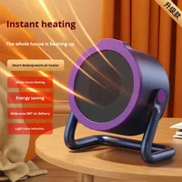 Chauffe-ventilateur silencieux en céramique PTC pour bureau, circulation d'air, réglage multi-niveaux, chauffe-pieds électrique portable pour la maison, le bureau et le dortoir