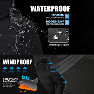 <b>Men</b> thick winter puffer <b>jacket</b> warm <b>hooded</b> <b>padded</b> down coat waterproof windproof insulated outdoor casual streetwear - Product Image 4