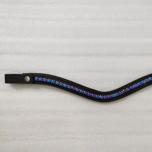 ADEEFA Bride de cheval bleue élégante et magnifique avec bride frontale à fermoir, fabriquée en cuir durable, directement d'Inde, la meilleure. - Product Image 1