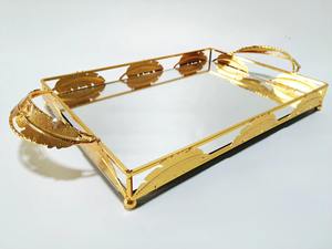 Top Tendance Nouvelle Arrivée Fabuleuse Qualité Plateau De Service En Métal Et Miroir De Haute Qualité - Product Image 4
