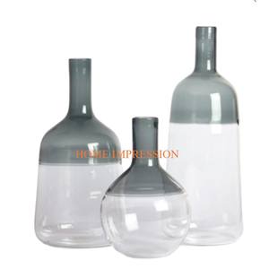 Vases et pots à fleurs en verre transparent de forme personnalisée Vases et pots à accents décoratifs de table de qualité exclusive pour fournitures de jardin - Product Image 1