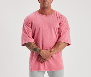 T-shirts graphiques pour hommes surdimensionnés vintage délavés à l'acide dernière mode Gym Outdoor 100% coton Street wear - Product Image 1