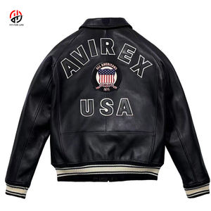 جاكيت أفيريكس جلد البقر الأصلي الكلاسيكي المخصص بالجملة عالي الجودة الأكثر مبيعًا - Product Image 5