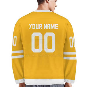 เสื้อเจอร์ซี่ฮ็อกกี้น้ำแข็งของผู้ชายเสื้อกีฬาผ้าแห้งเร็วเป็นมิตรกับสิ่งแวดล้อมผ้าโพลีเอสเตอร์100% ขนาดใหญ่พิเศษสำหรับใส่เล่นกีฬา - Product Image 3