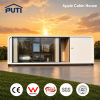 Cabane de luxe Apple de 13 m² - Maison préfabriquée modulaire avec salle de bain, prête à l'emploi dans le jardin